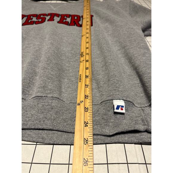 Vintage Western University Stitched Gray Red Sweatshirt Size L - Picture 3 of 7